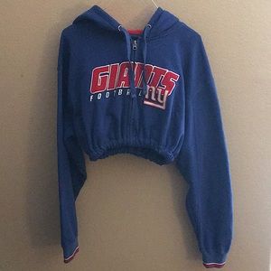 New York Giants Cropped Hoodie